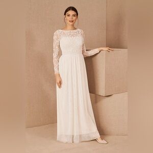 Elegant BHLDN Embroidered Wedding Dress